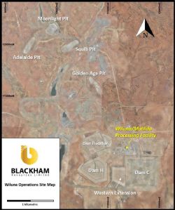 Location map of tailings