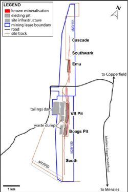 Site layout at Bottle Creek