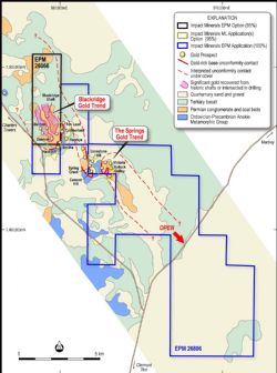 Location and geology of the Blackridge Project.