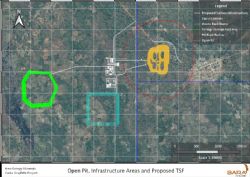 Site layout of the Caula Vanadium-Graphite Project