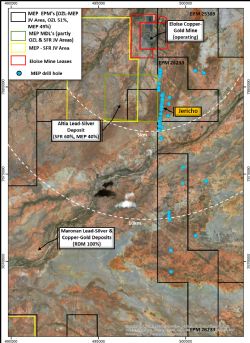 Completed drill collar locations over satellite imagery