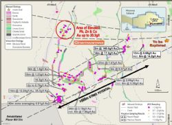 Ginamwamwa prospect with highlighted recent trench results