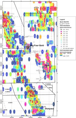 Recent aircore drilling in the Big Four area of the Bardoc Tectonic Zone.