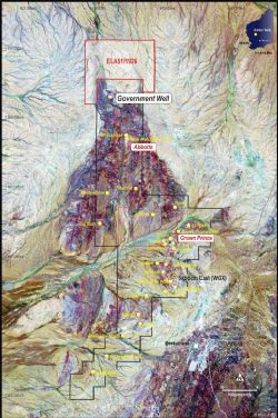 Location plan of the Government Well copper-silver-gold prospect