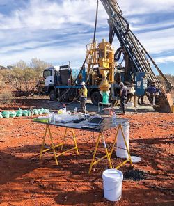 RC Rig drilling at Schwabe Prospect