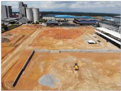 Retaining walls and backfilling activities