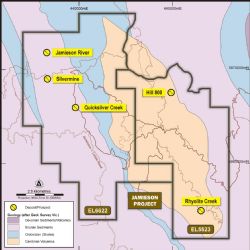 Jamieson Project regional geology and tenements