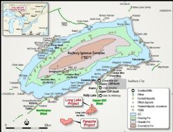 Location of Long Lake & Panache Project