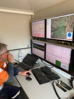 Velseis field data recording unit during EP187 data acquisition