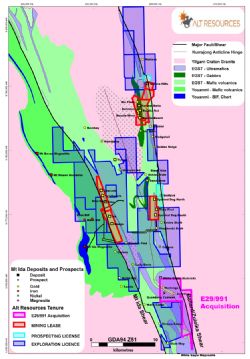 Figure 1: E29/991 location and regional geology