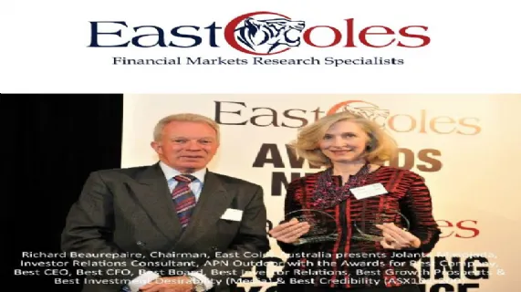 2017 East Coles / Transplant Australia Corporate Performance Awards