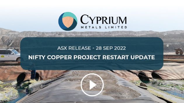 VIDEO: Cyprium Metals Ltd (ASX:CYM) MD Barry Cahill on the Nifty Copper Project Restart Update