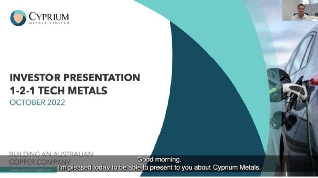 VIDEO: Cyprium Metals Ltd (ASX:CYM) Investor Presentation 1-2-1 Tech Metals