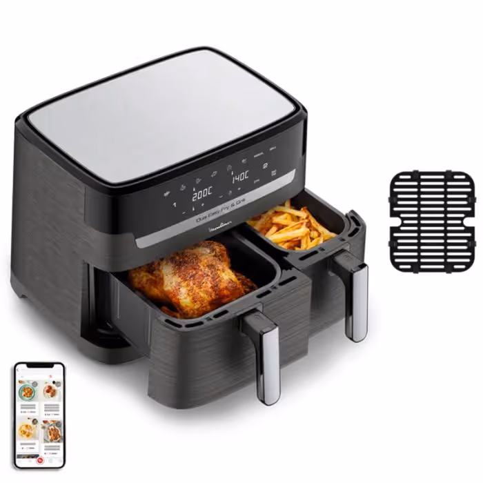 Friteuse sans huile Moulinex Dual Easy Fry & Grill - Noir 8