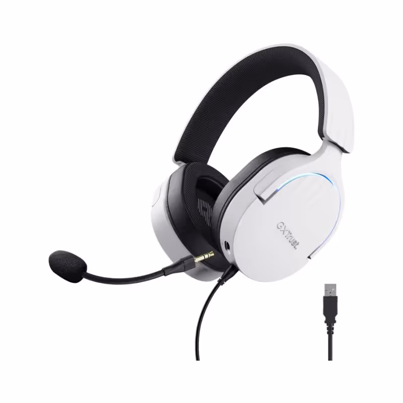 Micro Casque Gaming Filaire Trust Fayzo GXT 490W USB 7.1 - Blanc 5