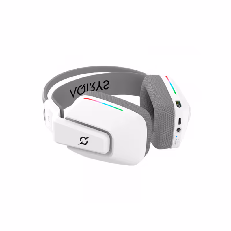 Micro Casque Gaming Sans Fil AQIRYS Alya Stéréo RGB - Blanc 5