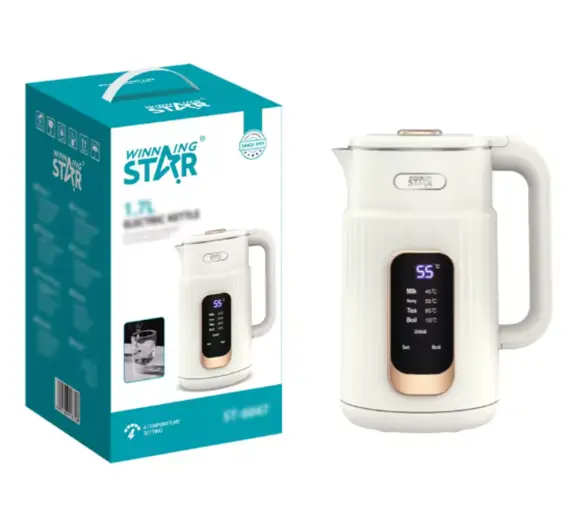 WINNING STAR KETTLE 1.7L 1500W ST-6047 MADE IN CHINA ( 1 YEAR WARRANTY )