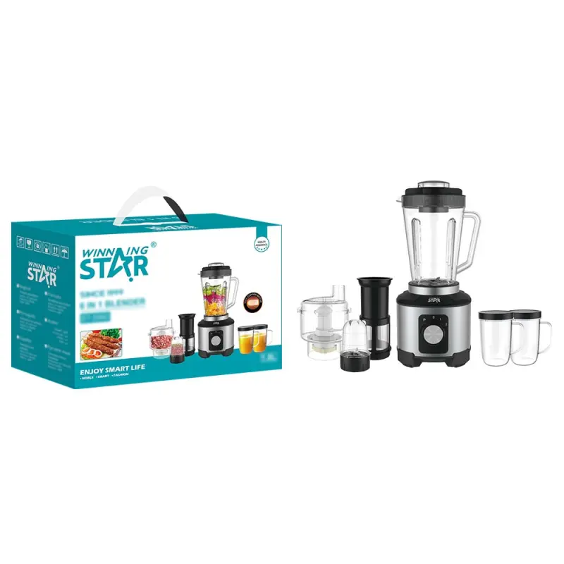 WINNING STAR BLENDER 6 IN 1 600W 1.8L ST-5960 MADE IN CHINA ( 1 YEAR FULL WARRANTY )