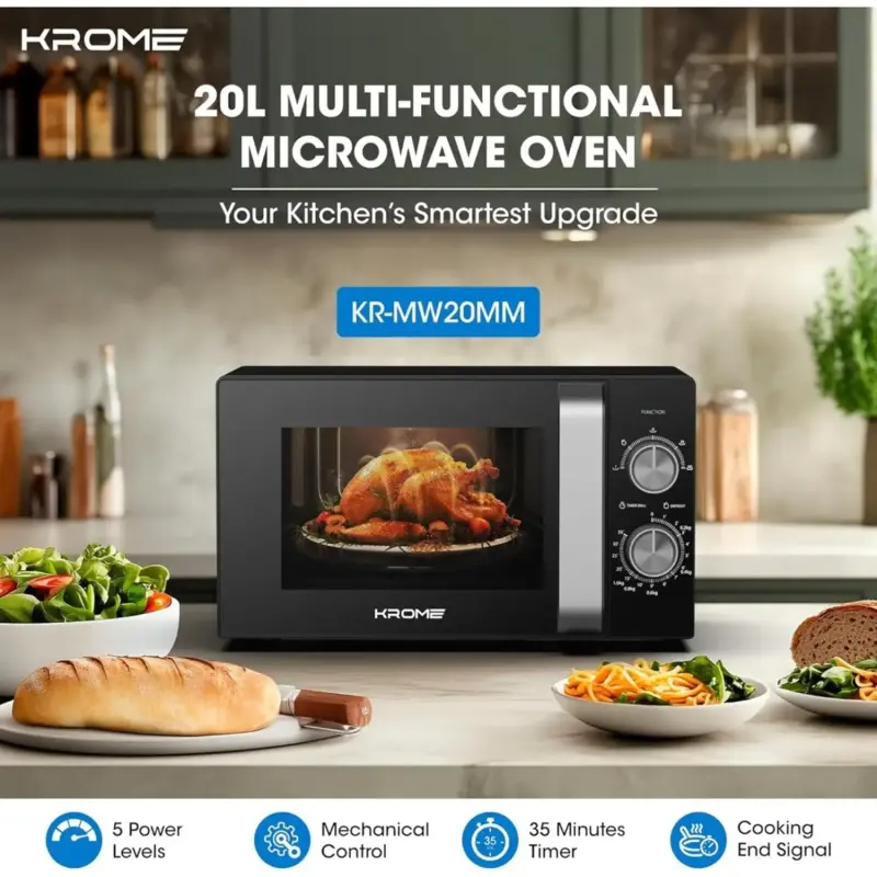 KROME MICROWAVE OVEN MANUAL 20LTR ZMW30DSS