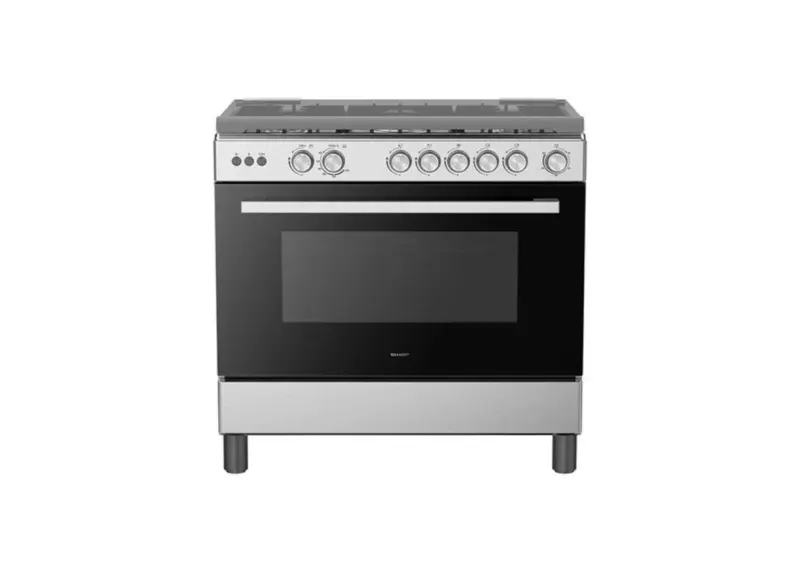 SHARP GAS COOKER 90X60 WITH TURBO FAN WARRANTY FULL 1 YEARS GN-SM9058L-SS3