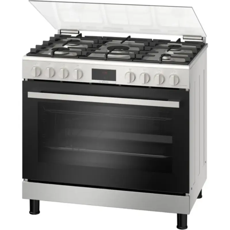 BOSCH GAS COOKER 90 X 60 FULL SAFETY STEEL DIGITAL HGP3ISW50M