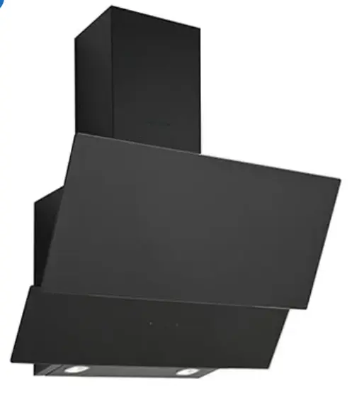 SILVERLINE BI CHIMNEY 90 CM BLACK GLASS HOOD 3420