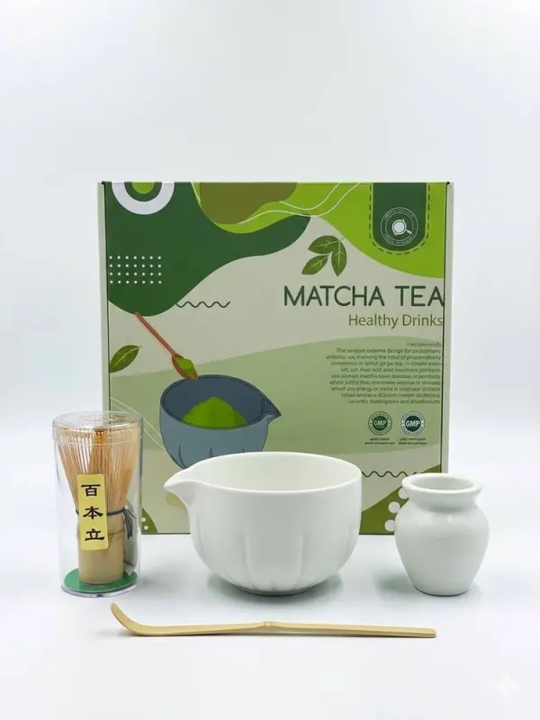MATCHA BREWING KIT WITH SPOUT - WHITE