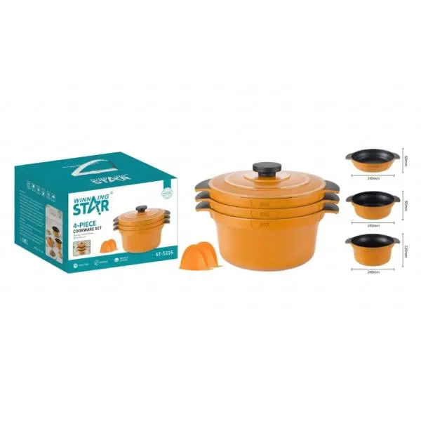 WINNING STAR COOKWARE NON STICK 3 POT ST-5216