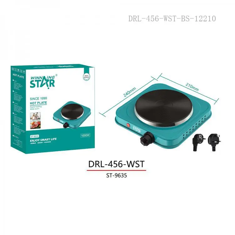 WINNING STAR SINGLE BURNER HOT PLAT 1000W ST-9635 MADE IN CHINA ( 1 YEAR FULL WARRANTY )