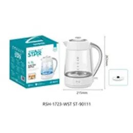 WINNING STAR KETTLE GLASS 1.7L 2200W ST-90111 MADE IN CHINA ( 1 YEAR WARRANTY )