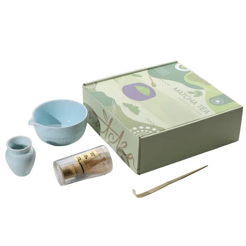 MATCHA BREWING KIT WITH SPOUT - CYAN