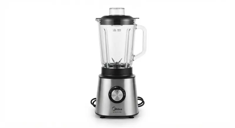MIDEA BLENDER 1.5 LTR 1000W GLASS MJ-BL1010W STEAL COLOR 