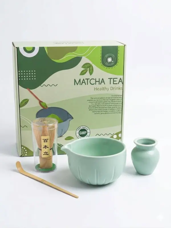 MATCHA BREWING KIT WITH SPOUT - DARK GREEN