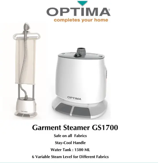 OPTIMA GARMENT STEAMER 1758W 1.8L GS1700 MADE IN CHINA ( 1 YEARS WARRANTY ) 