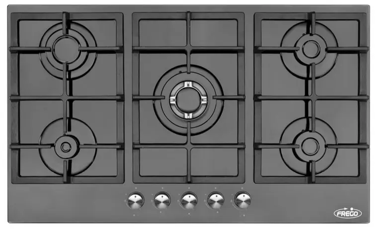 FREGO BI GAS HOB 90 CM FGH-90 BLACK MADE IN TURKEY ( 1 YEAR FULL WARRANTY )
