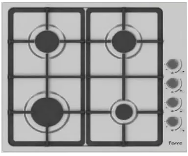 FERRE BI GAS HOB 60 CM STEEL B-640-ESC