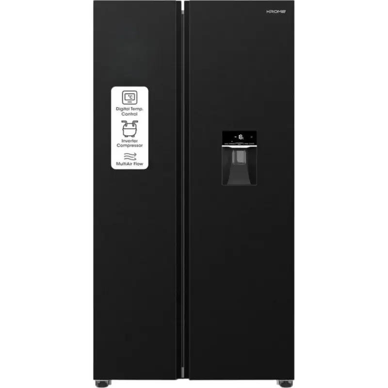 KROME REFRIGERATOR SIDE BY SIDE 820  LTR SBS820WIH WITH WATER DISPENSER 
