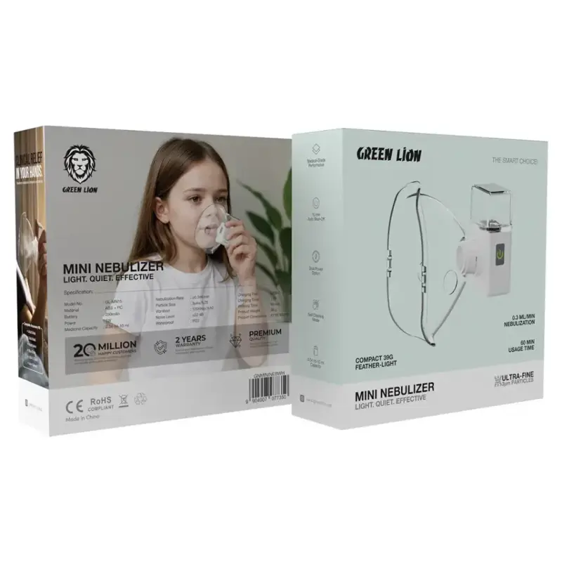 GREEN LION MINI NEBULIZER WHITE 4068436 GNMININEBWH