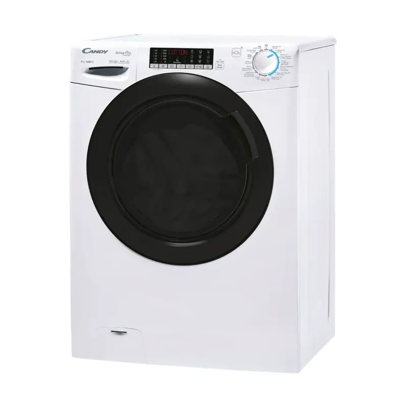 CANDY WASHER FRONT LOAD 9 KG WHITE COLOR INVETER MOTOR CSO496TWMB-19 MADE IN CHINA ( 1 YEAR FULL WARRANTY )