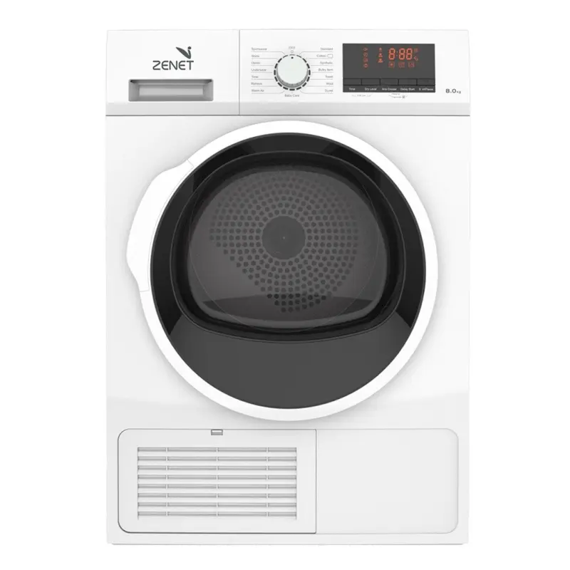 ZENET CONDENSER DRYER 8 KG WHITE DIGITAL ZWM-80DY