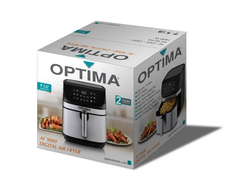 OPTIMA AIR FRYER 9L 1800W AF9000 MADE IN CHINA ( 2 YEARS WARRANTY )