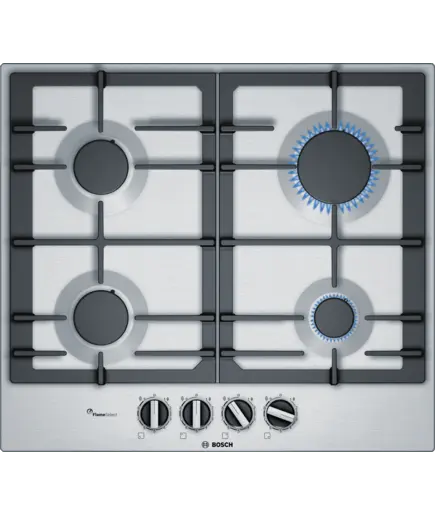 BOSCH BI GAS HOB 60 CM CAST IRON PCP6A5B90M MADE IN SPAIN ( 1 YEAR FULL WARRANTY )