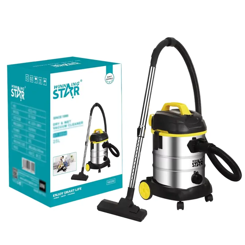 WINNING STAR VACUUM CLEANER STANLESS STEEL WET & DRY DUM 1600W 25L ST-5034 MADE IN CHINA ( 1 YEAR FULL WARRANTY )