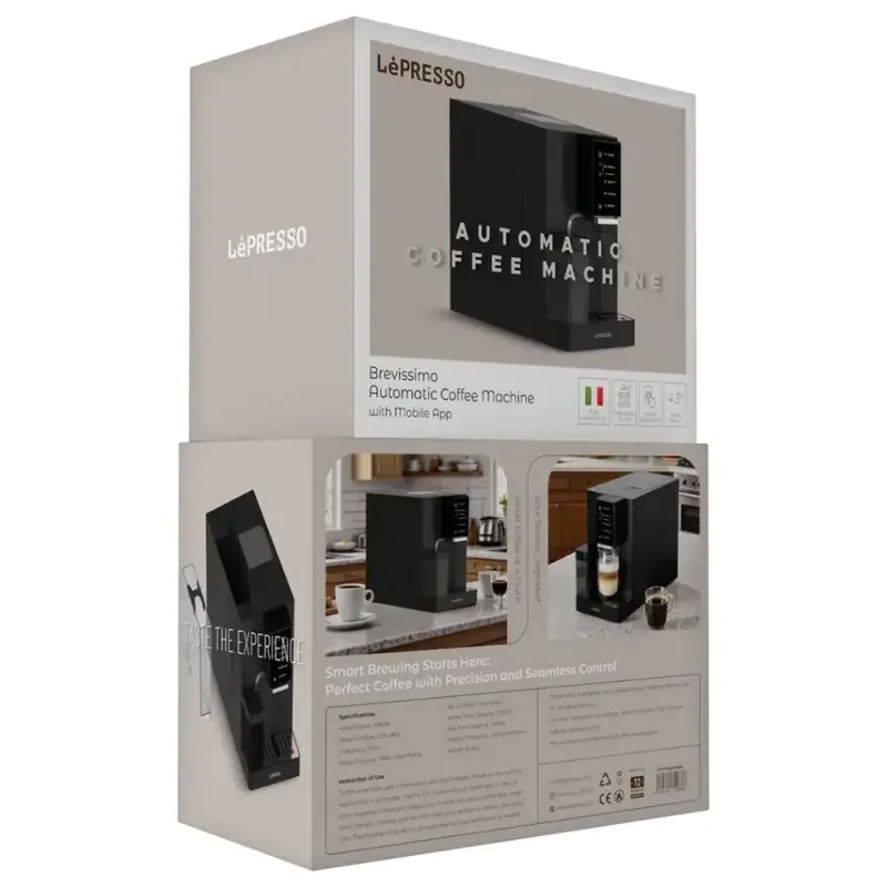 LEPRESSO BREVISSIMO AUTOMATIC COFFEE MACHINE WITH MOBILE APP ( BLACK ) 4078179 LPCFFBAC0046BK