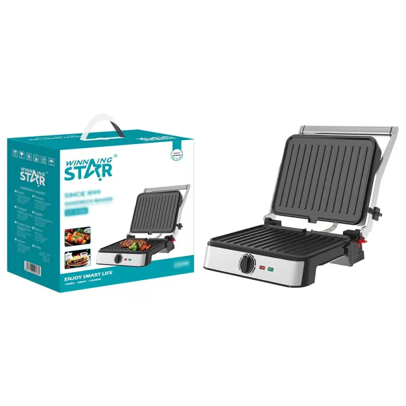 WINNING STAR SANDWICH MAKER DOUBLE SIDE 2200W ST-9399 MADE IN CHINA ( 1 YEAR FULL WARRANTY )