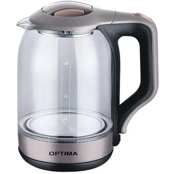 OPTIMA KETTLE GLASS 1500W 1.8 LTR CK2250-OP MADE IN CHINA ( 1 YEARS WARRANTY )