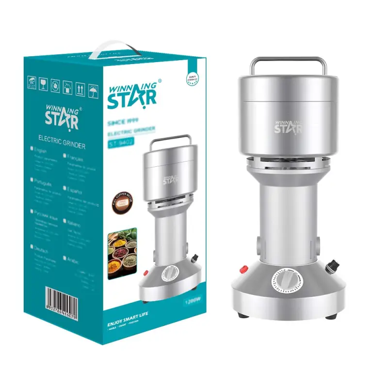 WINNING STAR COFFEE GRINDER STAINLESS STEEL 1200W 200G ST-9402 MADE IN CHINA ( 1 YEAR FULL WARRANTY )