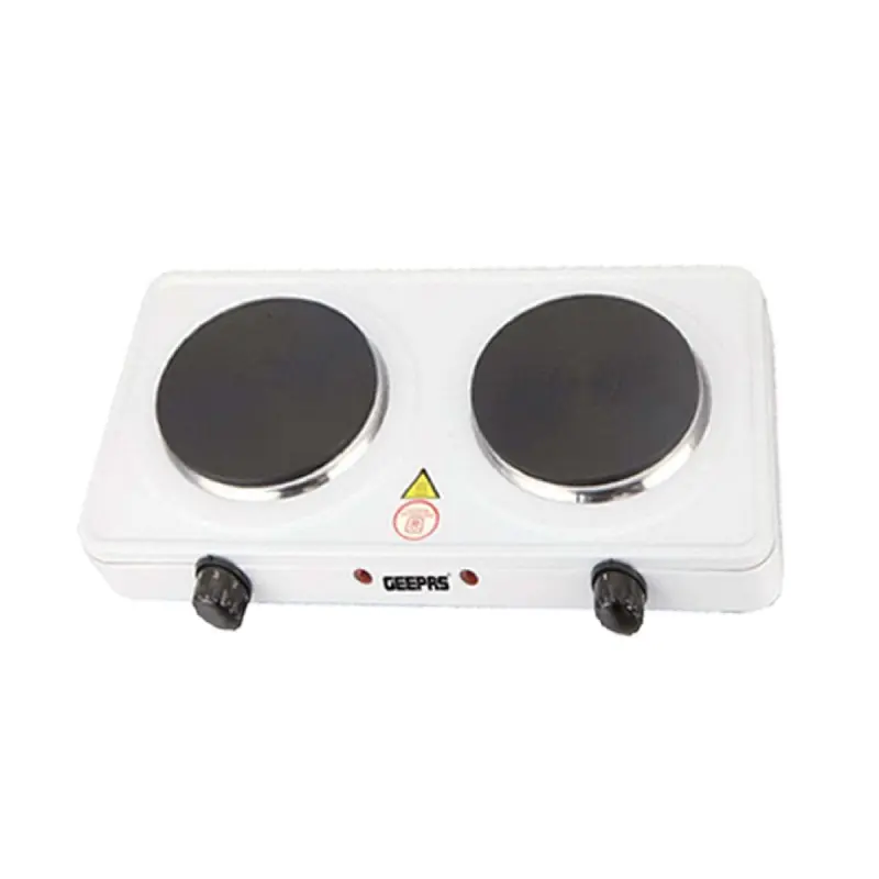 GEEPAS DOUPLE HOT PLATE/155+155MM/2000WATTS GHP32014 MADE IN CHINA ( 2 YEAR FULL WARRANTY )