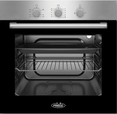 FREGO BI GAS OVEN 60 CM STEEL FGO 60 GS-B MADE IN TURKEY ( 1 YEAR FULL WARRANTY )