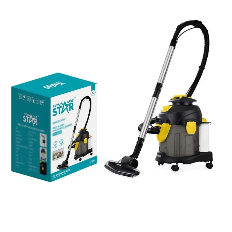 WINNING STAR WET & DRY DRUM VACUUM CLEANER 15L 1400W ST-5036 MADE IN CHINA ( 1 YEAR FULL WARRANTY )
